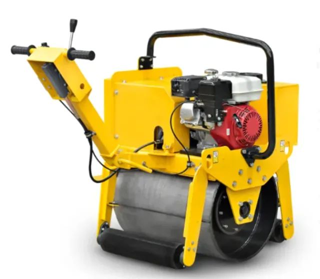 Rolo Compactador Liso Vibratório de Asfalto 265Kg 5,5HP Branco à Gasolina FVC-250 - Foto 4