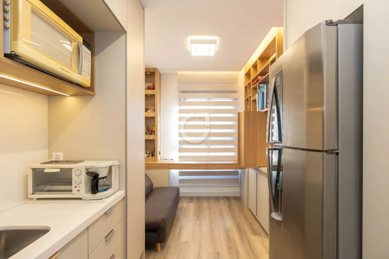 Studio mobiliado no Bigorrilho  24,17m² privativos | Edifício Open SOHO