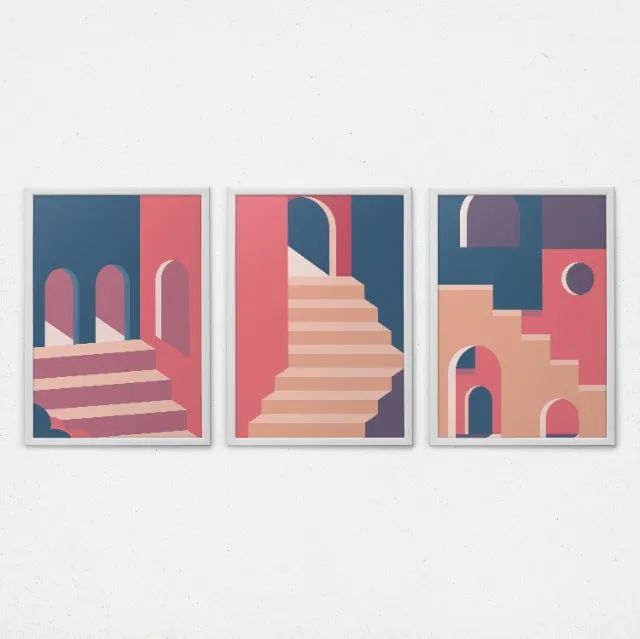 Quadro Decorativo Arquitetura Abstrata Black And Gold Luxo Sala - Foto 6