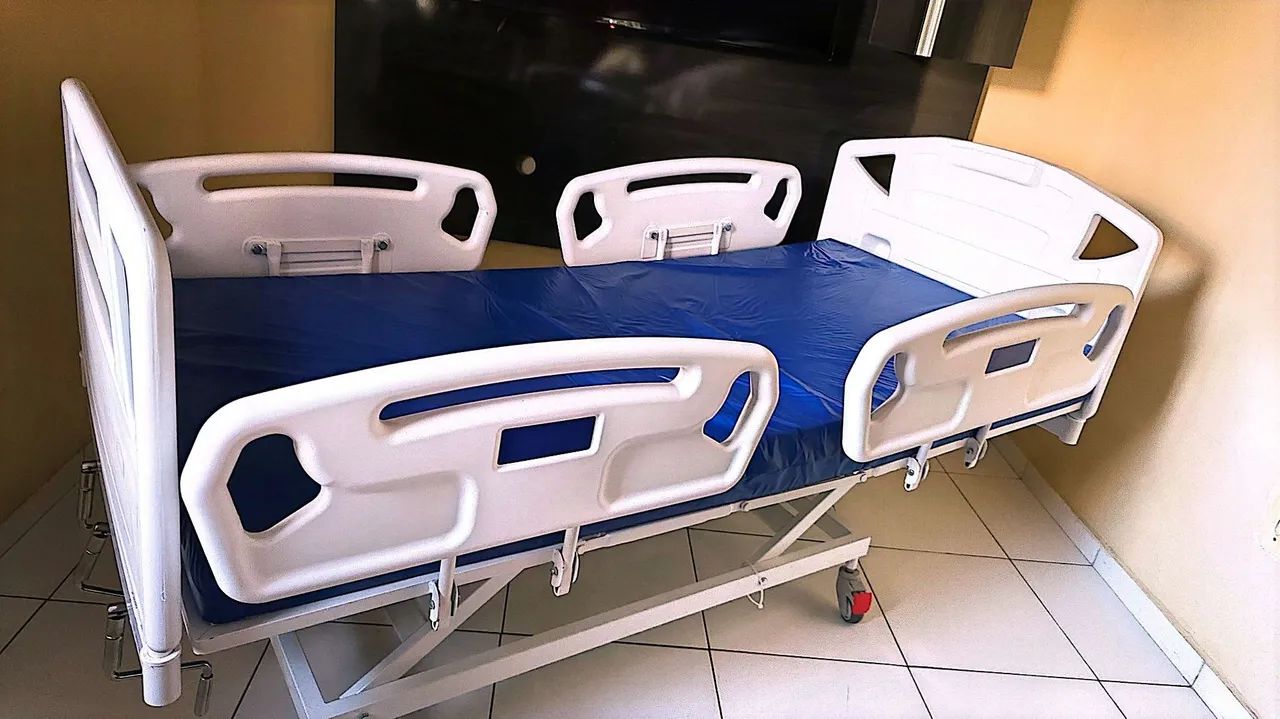Cama HOSPITALAR Manual 6 posições com elevação de leito + 1 colchão  - Foto 4