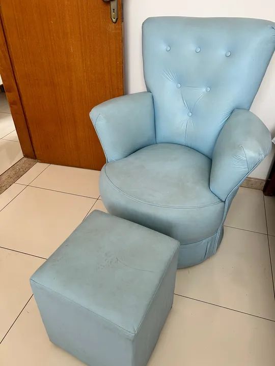 Poltrona Amamentação Azul - Foto 2