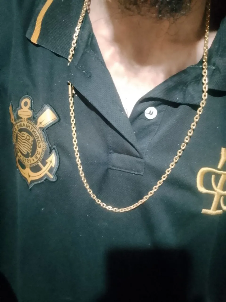 Corrente Cordão Cadeado 3,5mm Banhada a ouro 18k