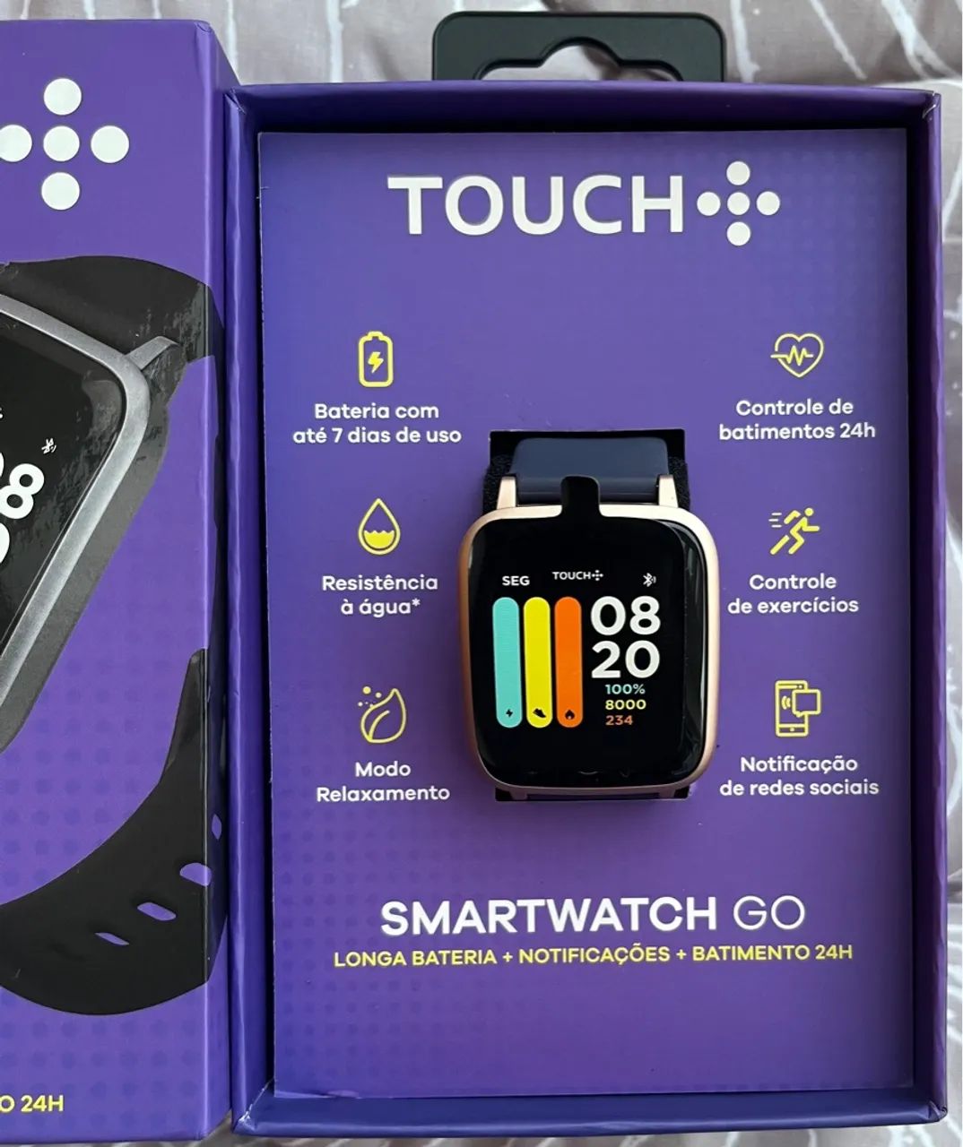 Relógio Smartwatch TOUCH GO - Bateria longa e notificações - Foto 5