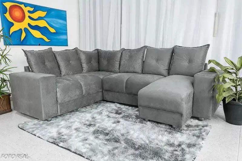 Sofá de canto com chaise 1,80x 2,50 promoção  - Foto 3