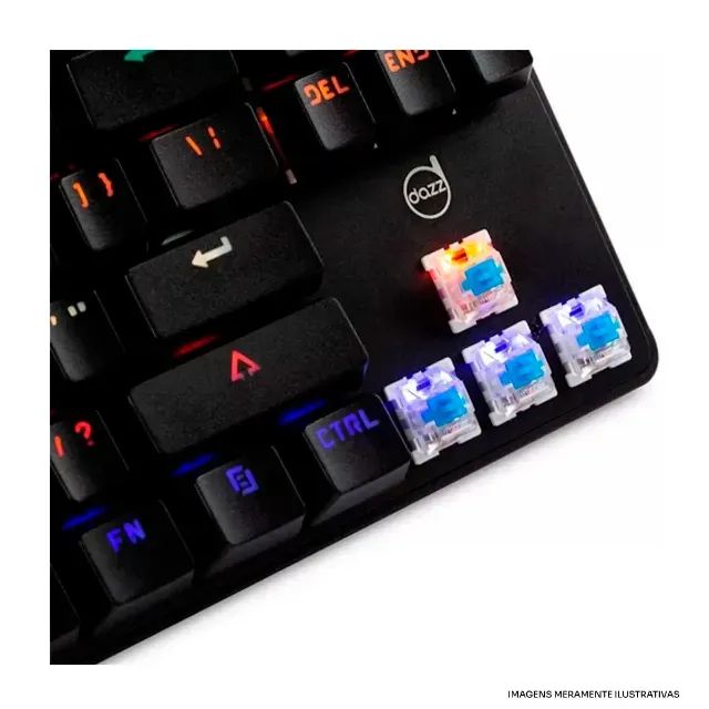 Teclado Mecânico Dazz Eclipse RGB Switch Gateron Blue ! - Foto 2