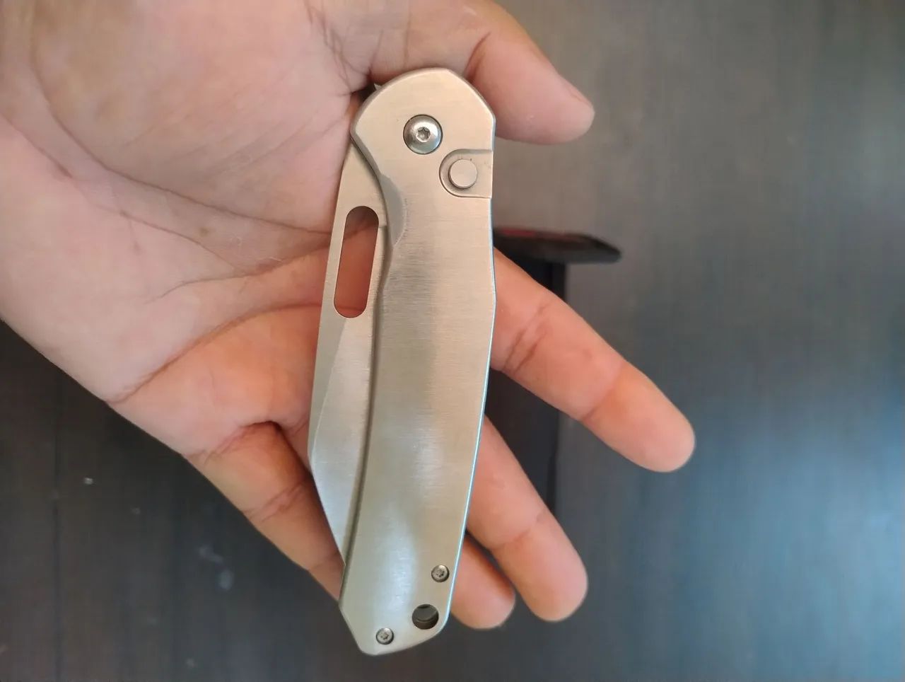 Canivete em aço inox,4mm de espessura, grande robusto. - Foto 4