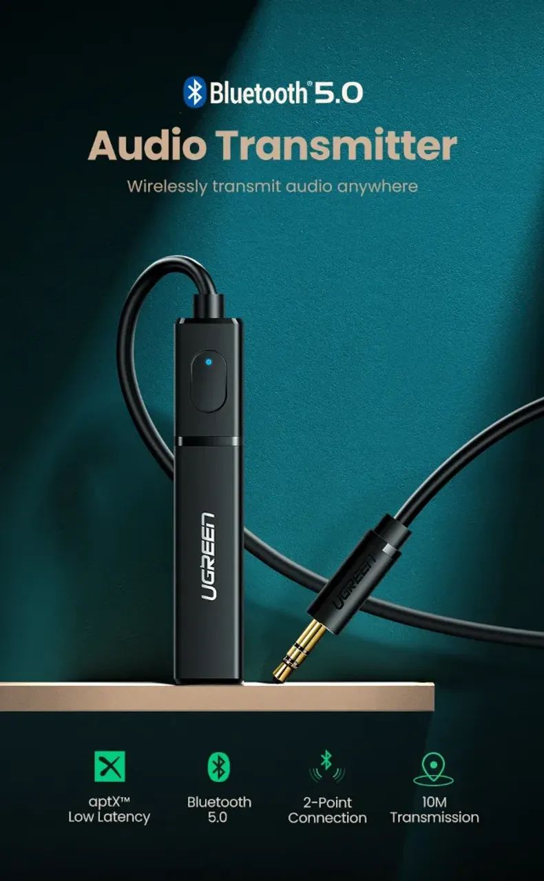 Adaptador jack 3.5mm para Blutooth APTX Ugreen - Foto 3