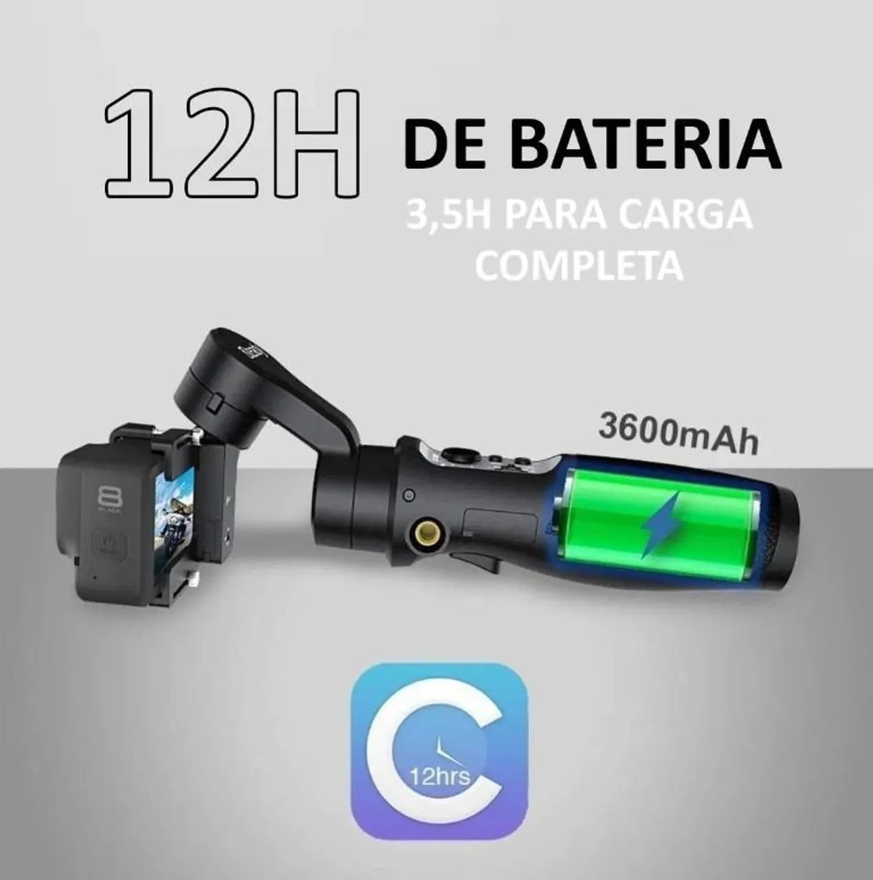 Estabilizador Gimbal Hohem Isteady Pro 3 Ipx4 3 Eixo Gopro Cor Preto - Foto 5