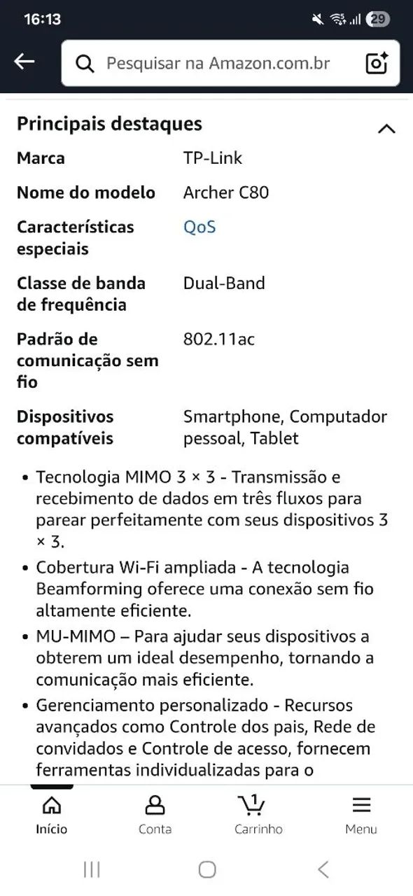 Roteador TP-Link Archer C80 - Foto 2
