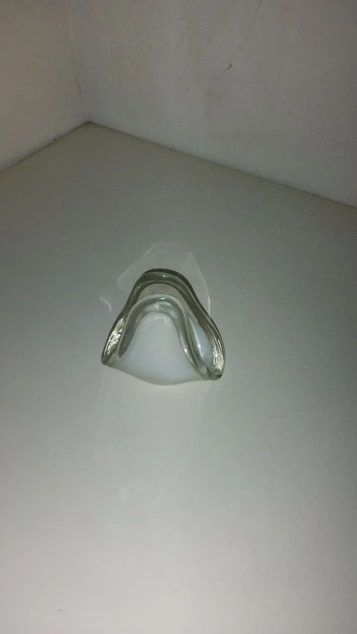 Belíssimo Porta guardanapos antigo em Cristal Murano  - Foto 5