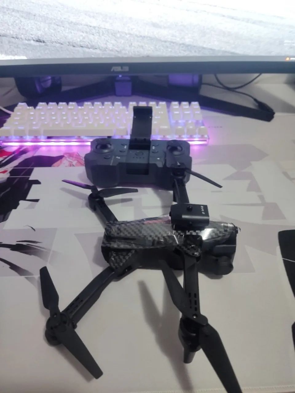 K10/E88 MAX Drone Fibra de Carbono  Três Câmera - Foto 2