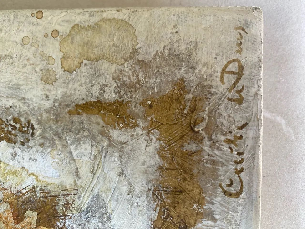 Dois quadros pintados em tela para decoração 