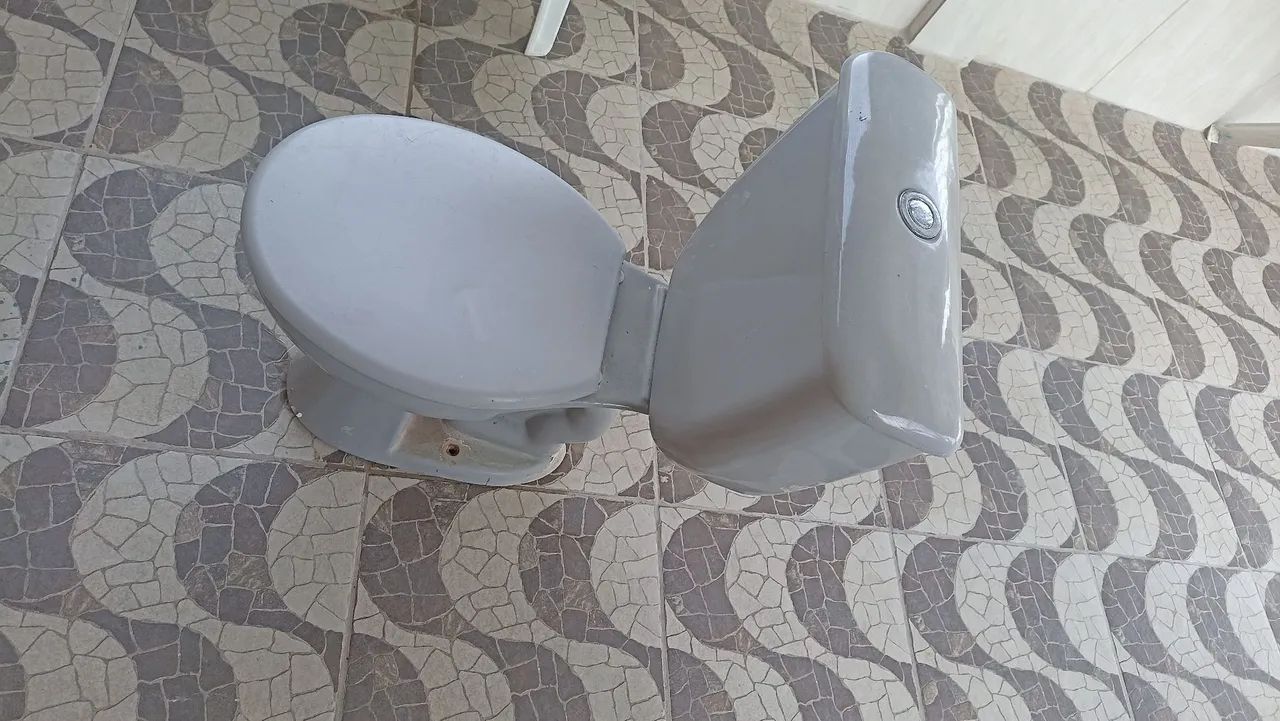 Jogo completo banheiro cinza 