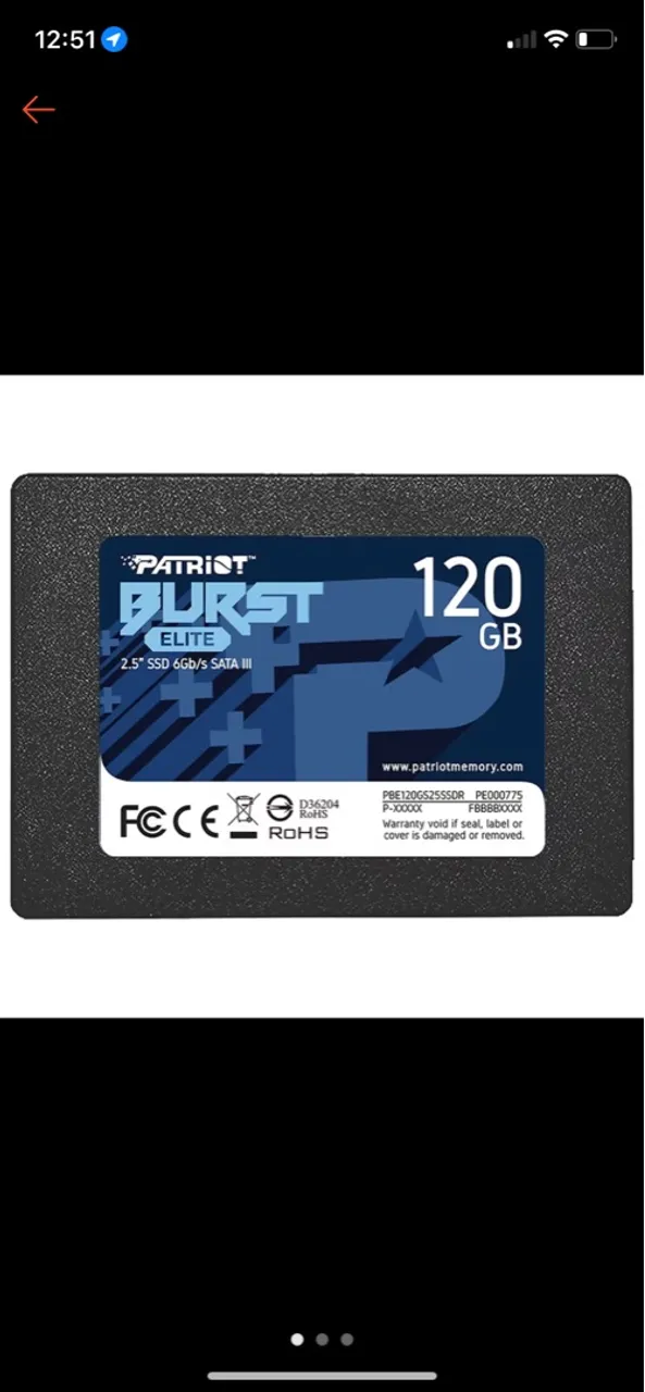 SSD Patriot Burst Elite 120GB SATA III