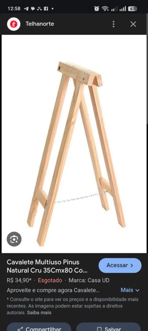 Cavalete para mesa e decoração  - Foto 5