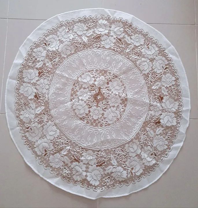 Nova! Toalha Mesa de Renda - Redonda - 80cm - Foto 3