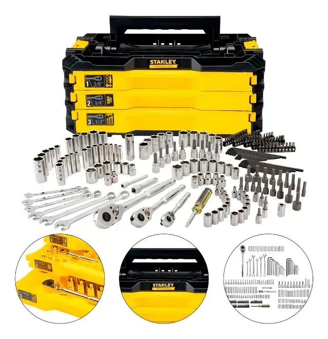 Caixa de Ferramentas Stanley 203 Peças 3 Gavetas STMT17993 - Completa + Pronta Entrega - Foto 2