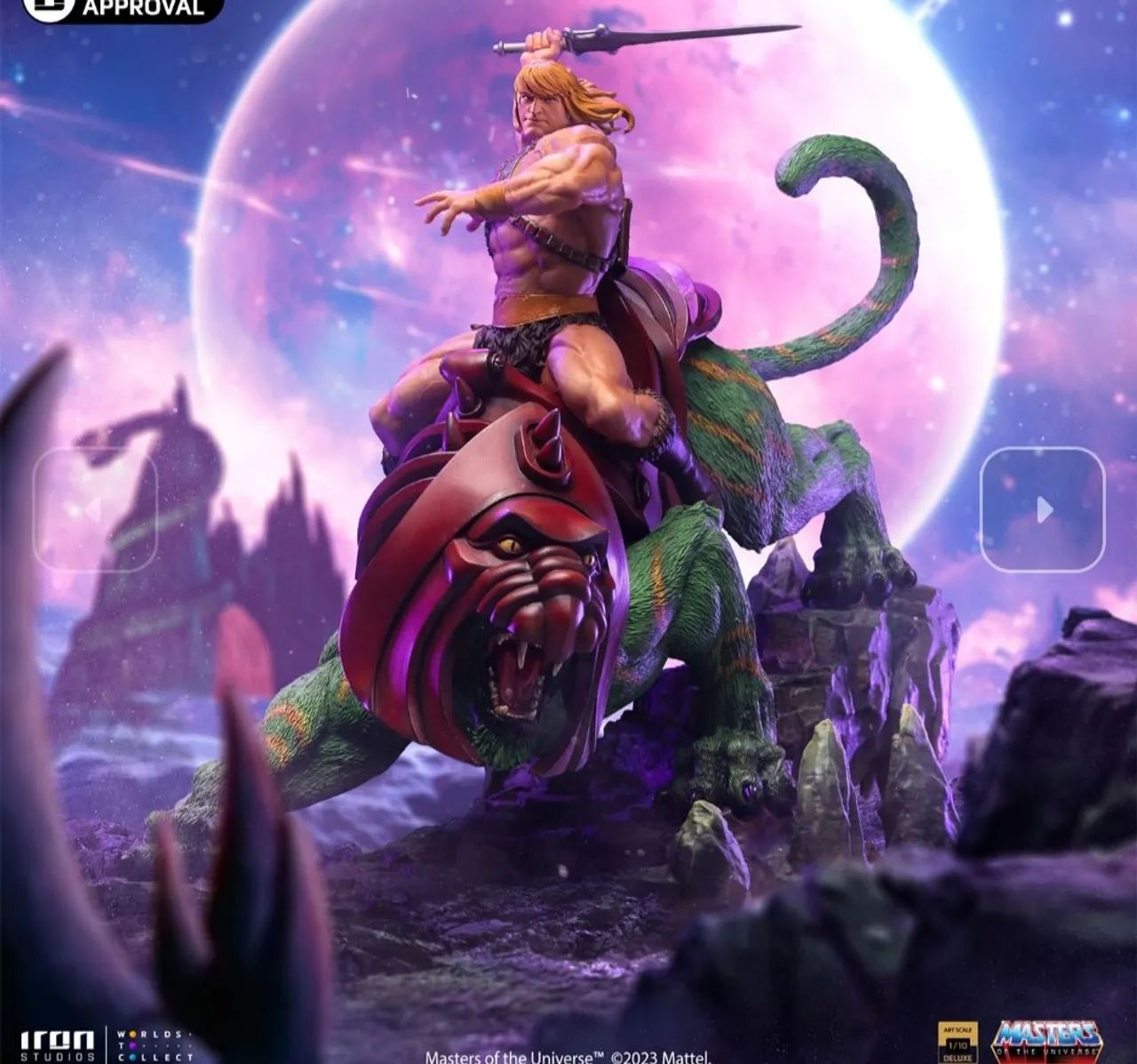 He Man e Battle Cat Deluxe Iron Studios
