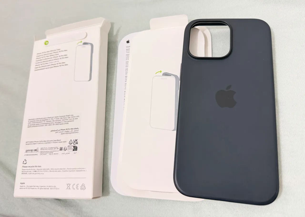 Capa Case de Silicone iPhone 16 Pro Max black original Apple - Foto 2