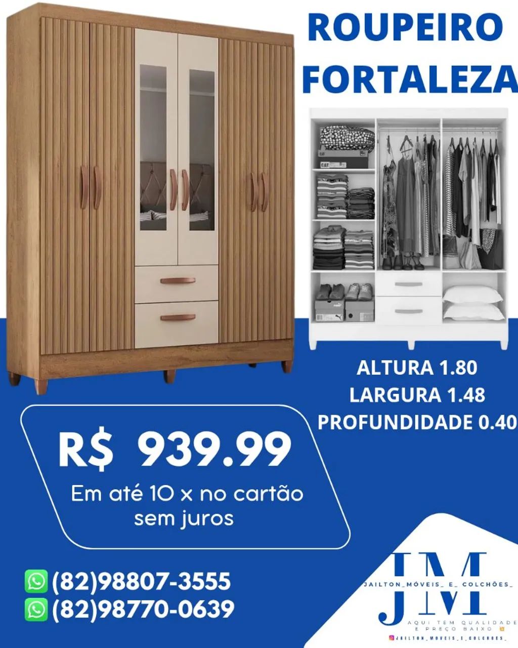 OFERTA EXCLUSIVA GUARDA ROUPA FORTALEZA 