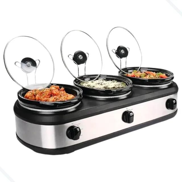 Labravia buffet triplo Rechaud Elétrico Cooker 3 Panelas 220v