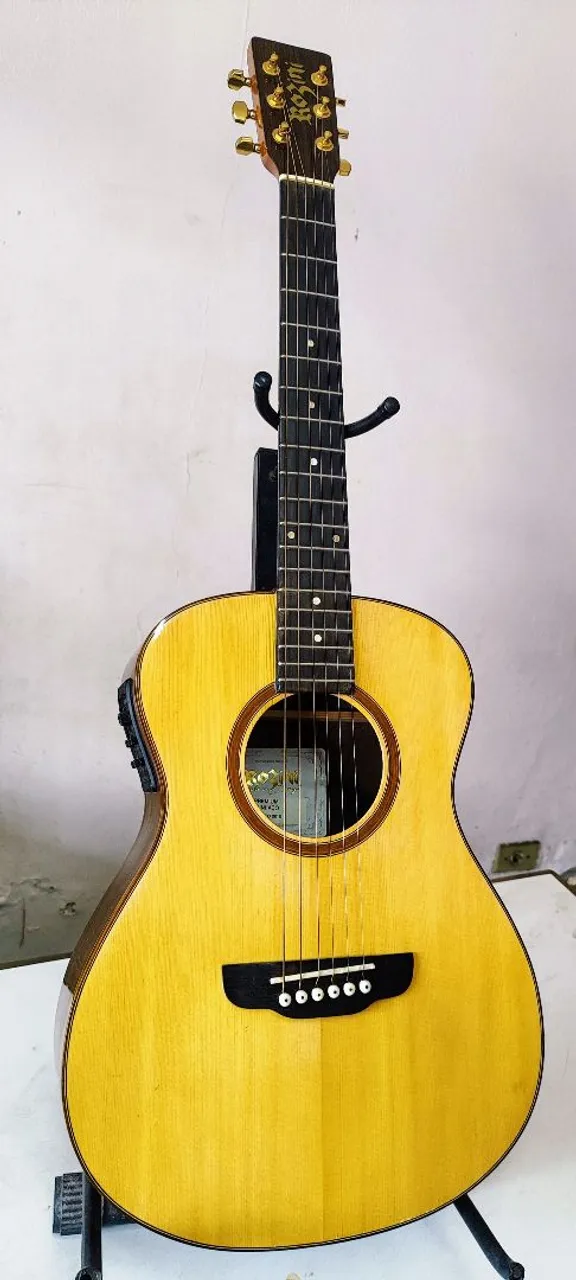 Violão eletroacústico Premium mini-aço Rozini