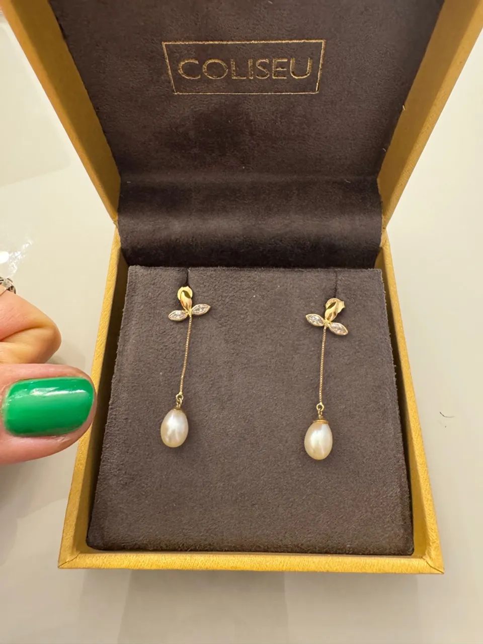 Brinco de Ouro 18k com Pérola - Elegante e Clássico - Foto 2