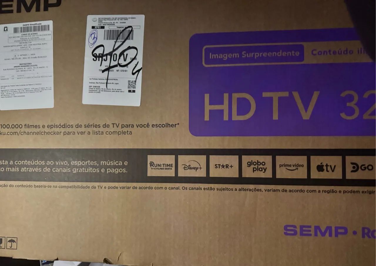 Lacrada Smart TV Semp 32" HD R6610 Roku TV INTEGRADO - Foto 2