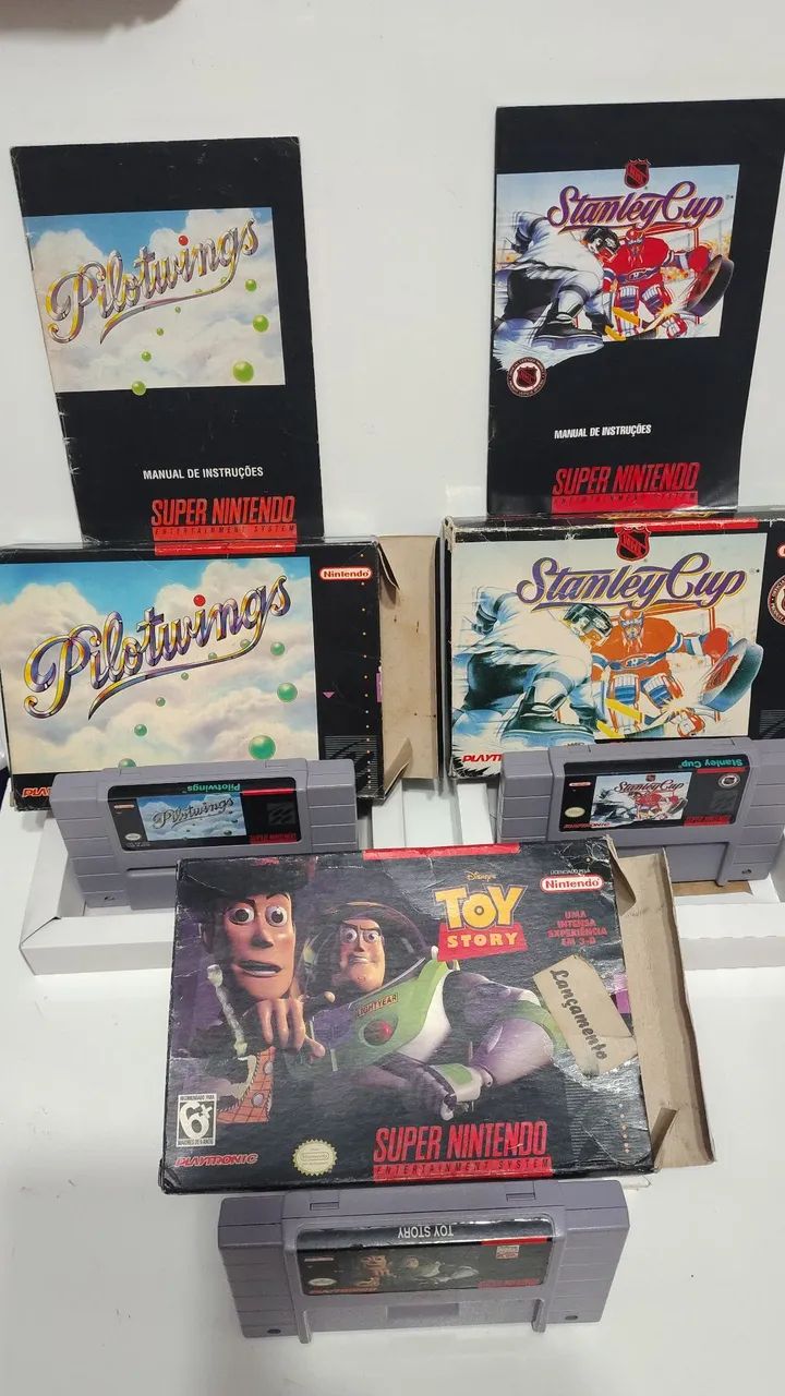 Toy story, pilotwings e Staley cup Playtronic 