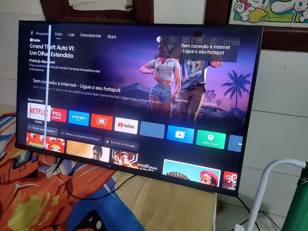 Tv smart 43" espelhamento wi-fi 5G 