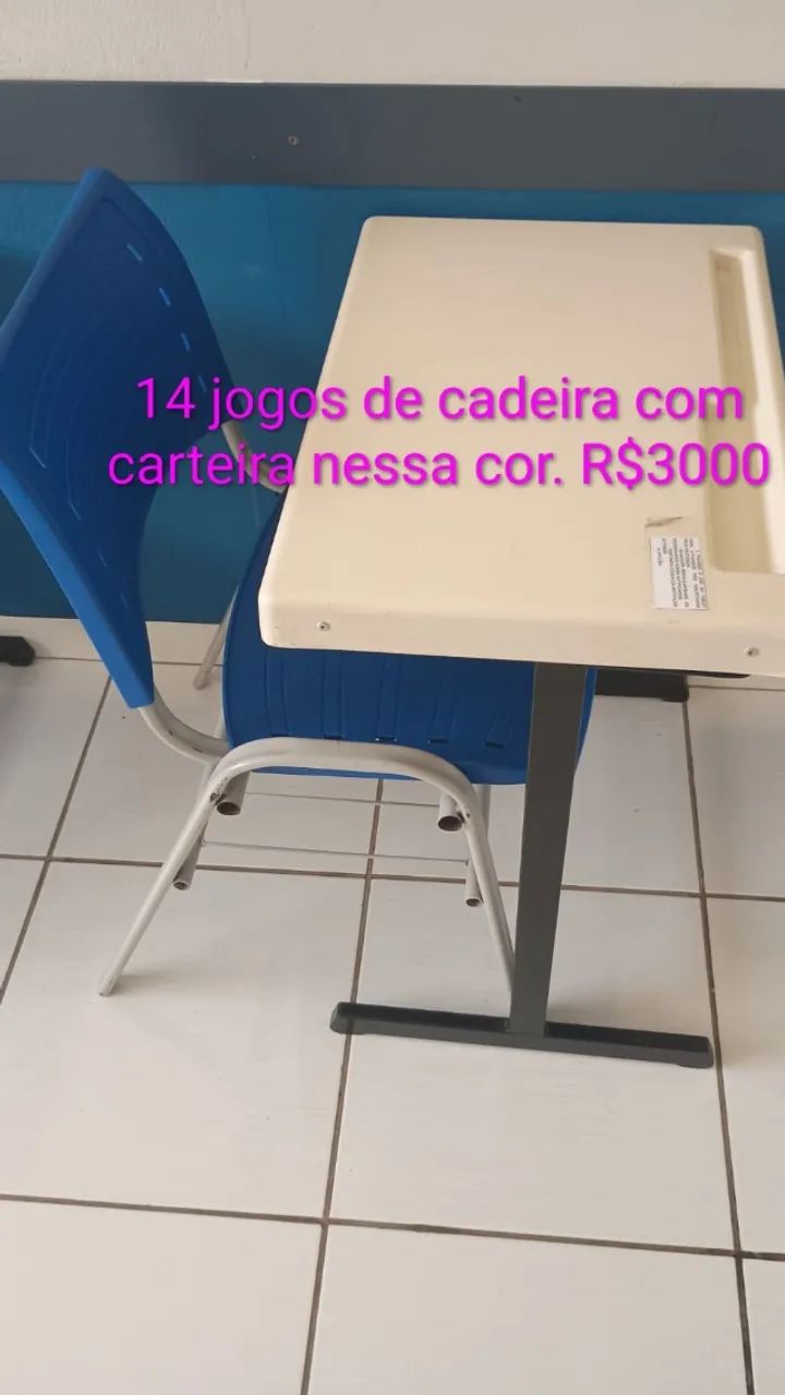 carteiras com cadeiras de escola infantil - Foto 2