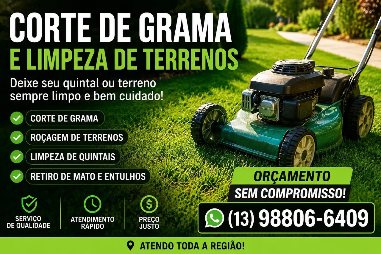 Corte de Grama e Limpeza de Terrenos