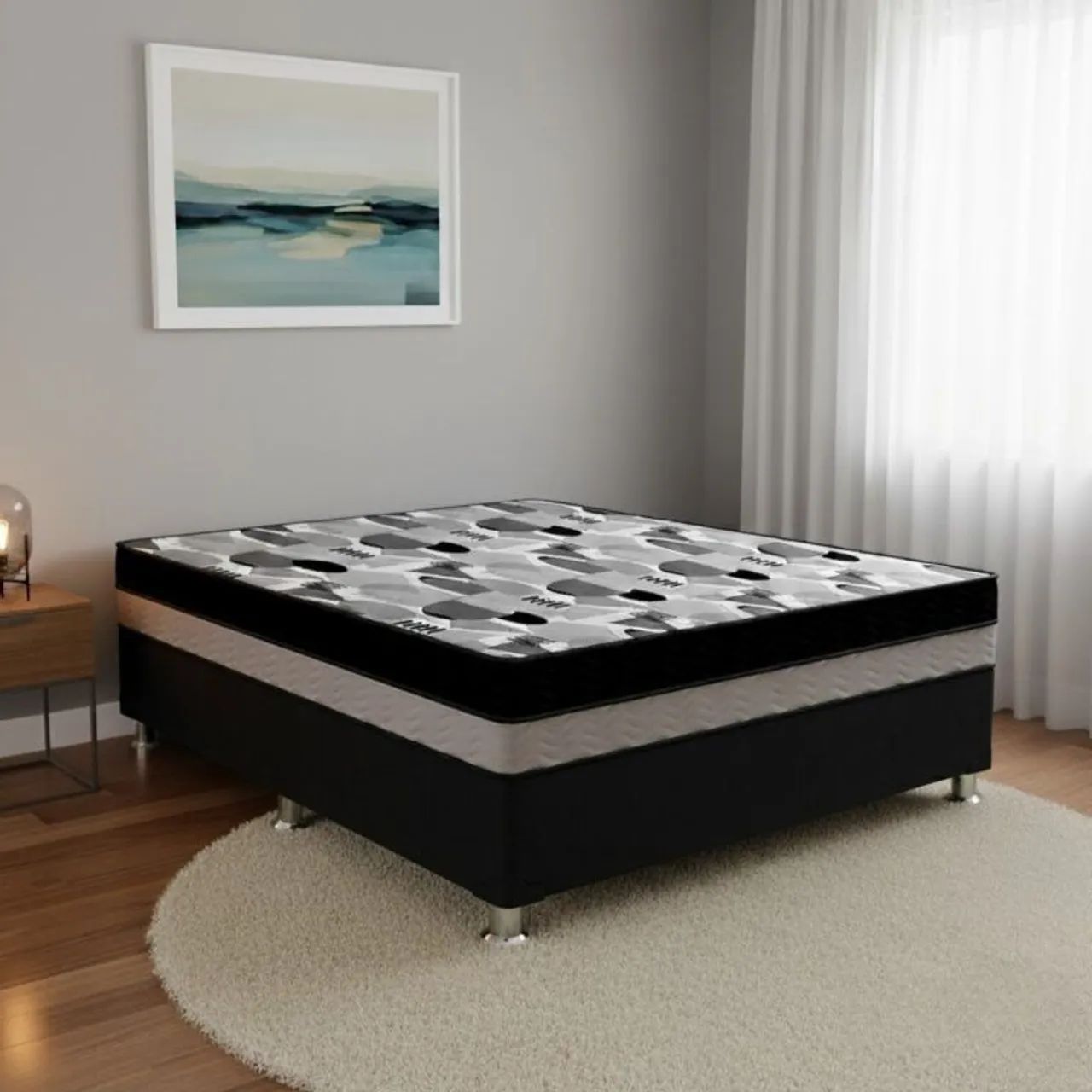 Colchão Casal Dupla Face D33/D28 Ortobom  + Base Box- Entrega Rápida 