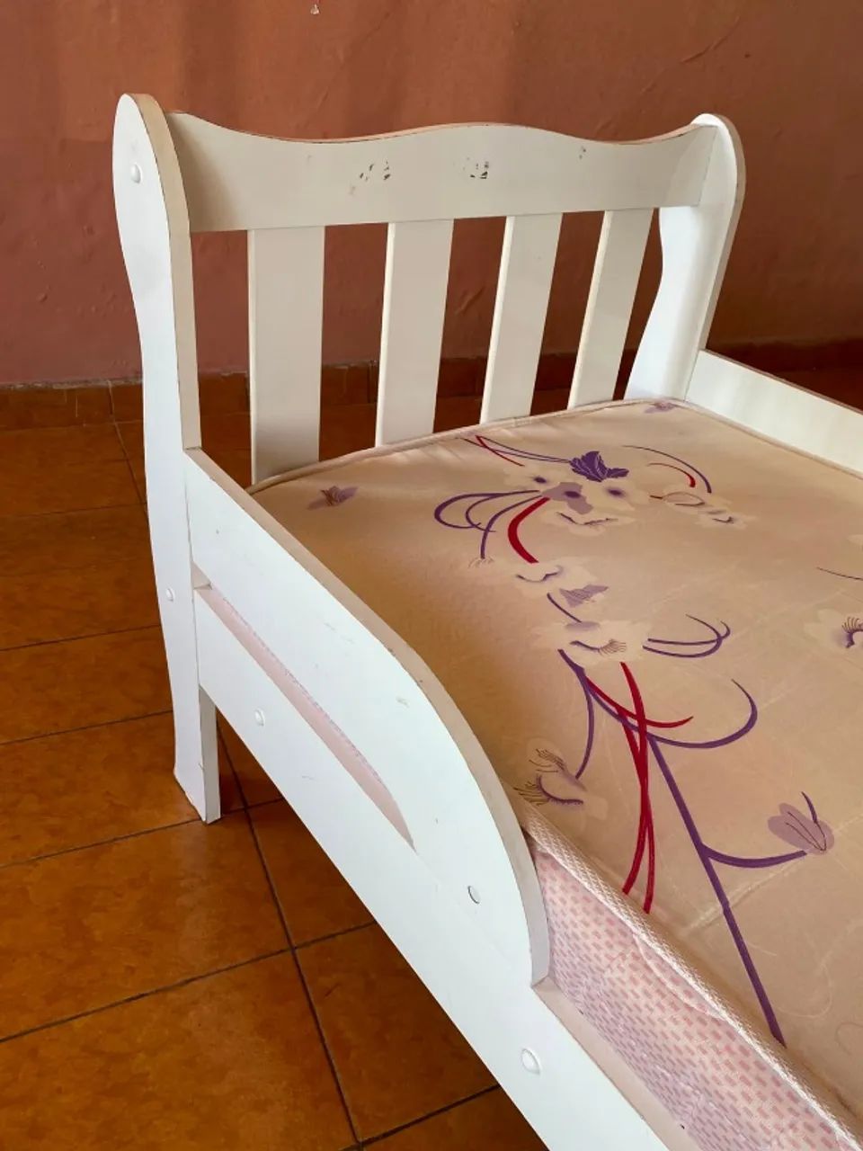 Mini Cama Infantil Branca + Colchão Ortobom (1,60m x 0,74m)