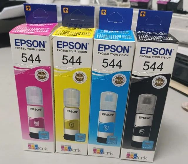 kit Tinta  Epson 544 65ML Para Impressora Tanque de Tinta