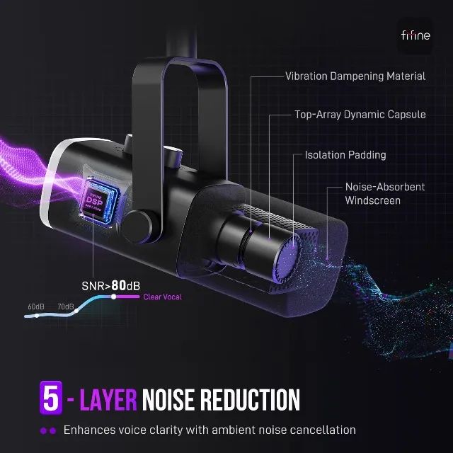Microfone Fifine Usb/xlr Am8 - Foto 3