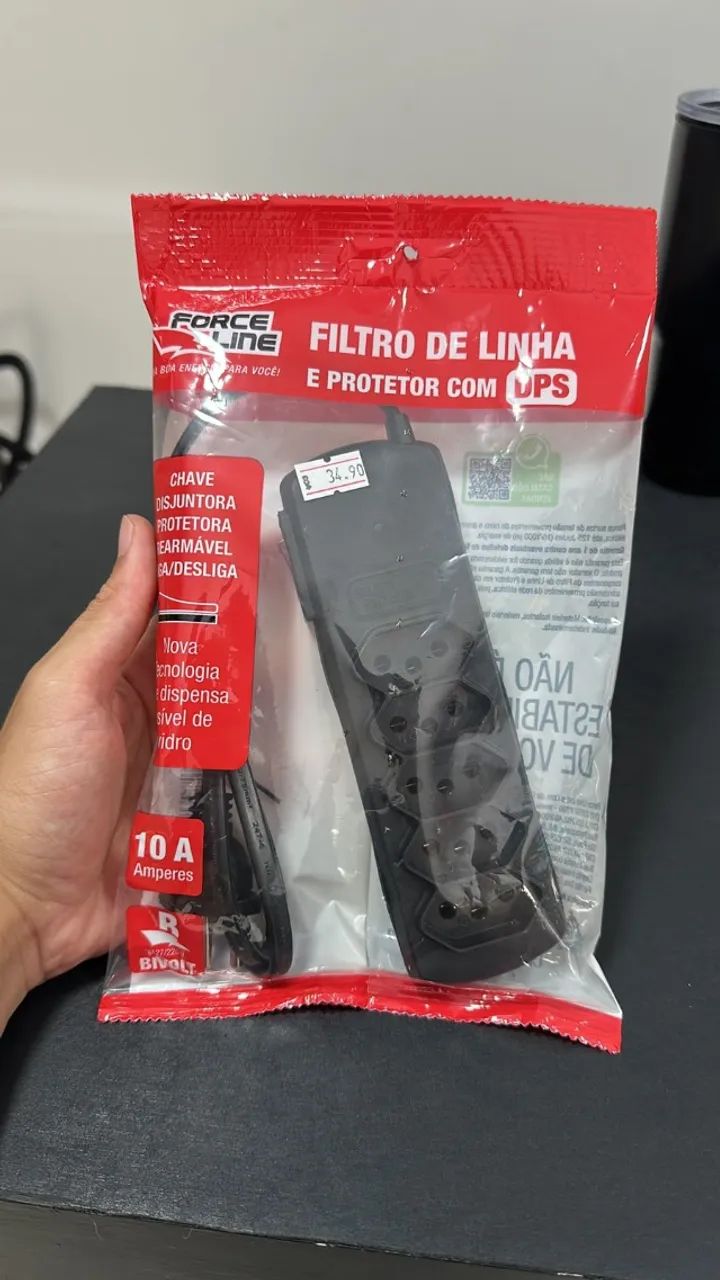 FILTRO DE LINHA 5 TOMADAS FORCE LINE