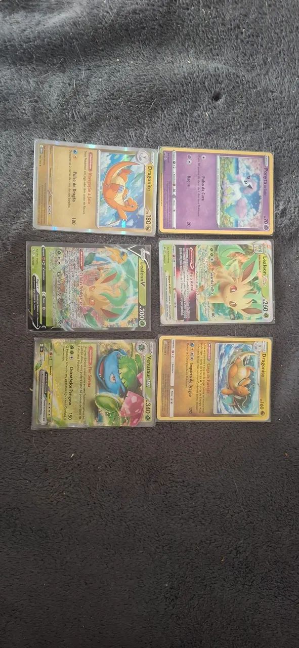 Kit 5 cartas pokemon ÷ 1 de brinde