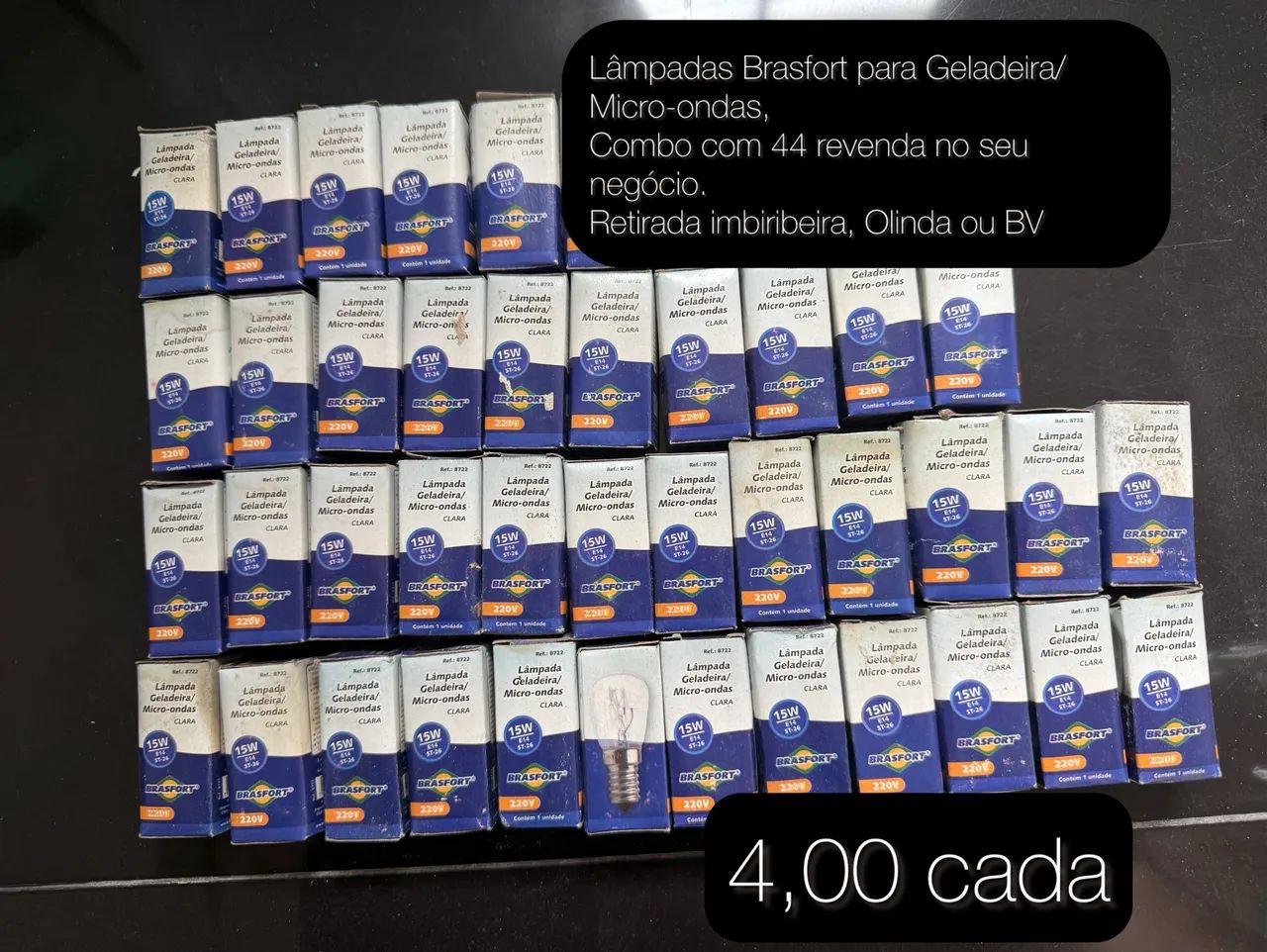 Lâmpadas Brasfort para Geladeira/ Micro-ondas