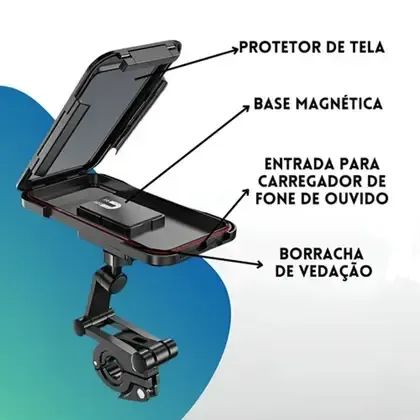 Suporte de Celular Para Moto e Bicicleta a prova d'água - Foto 3