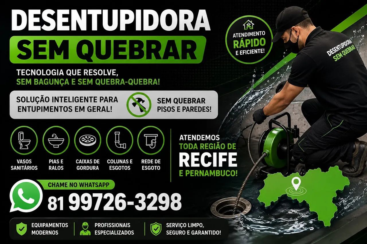 DESENTUPIDORA SEM QUEBRAR