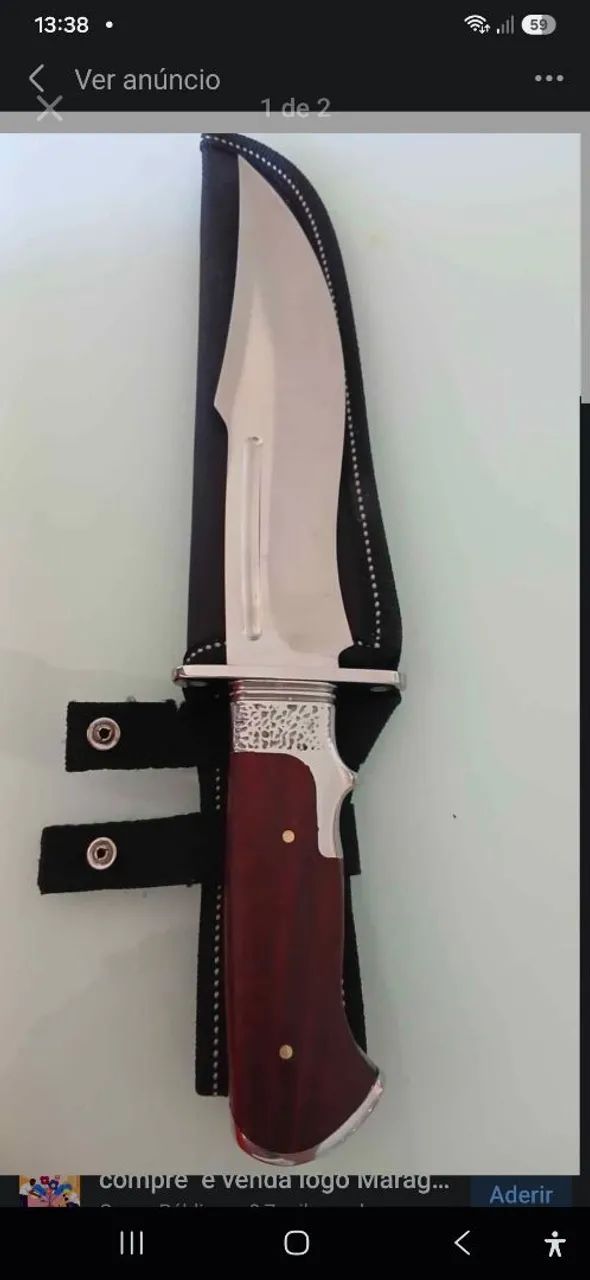 Faca bem amolada 31 CM Fulltang