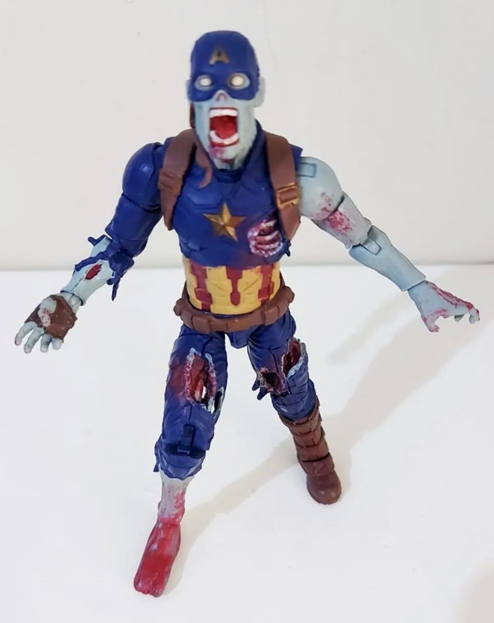Action figure Zumbi Capitão América Marvel Legends What If 16cm original - Foto 5