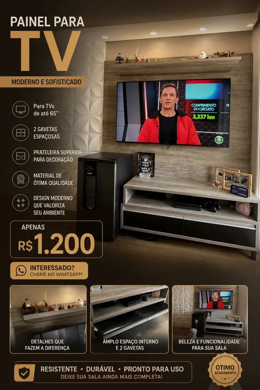Painel  TV 180x185