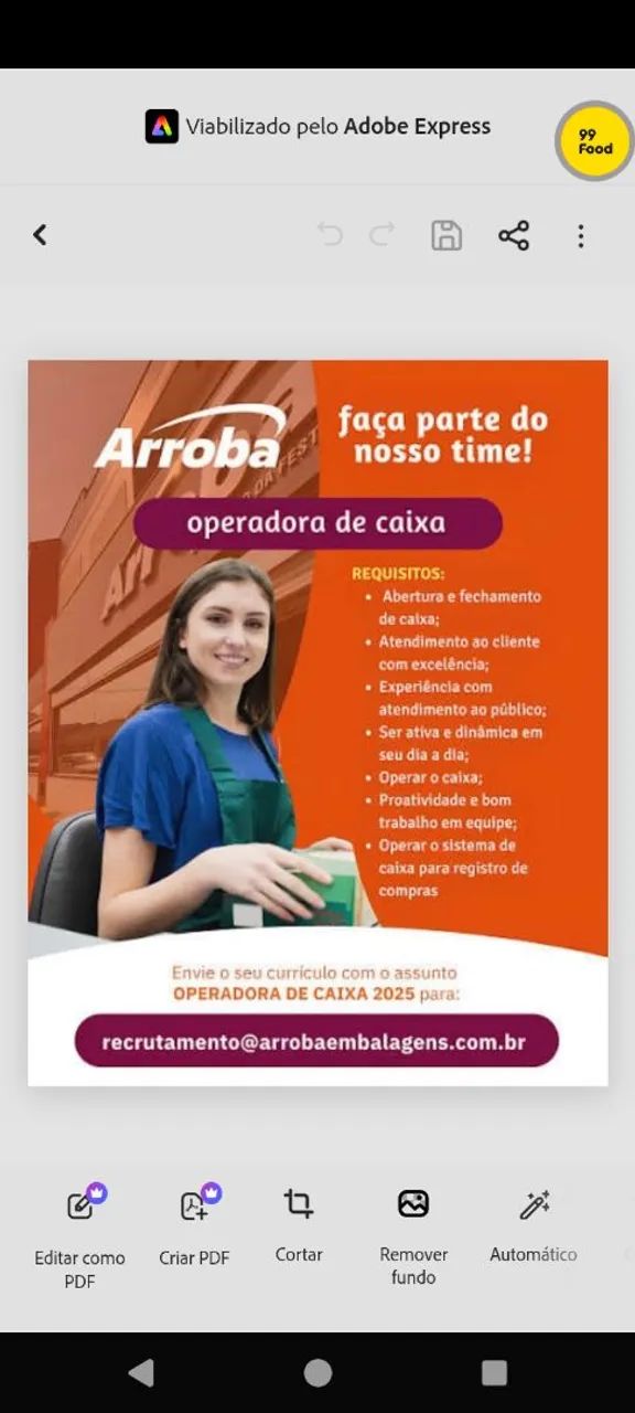 Atendimento/caixa 