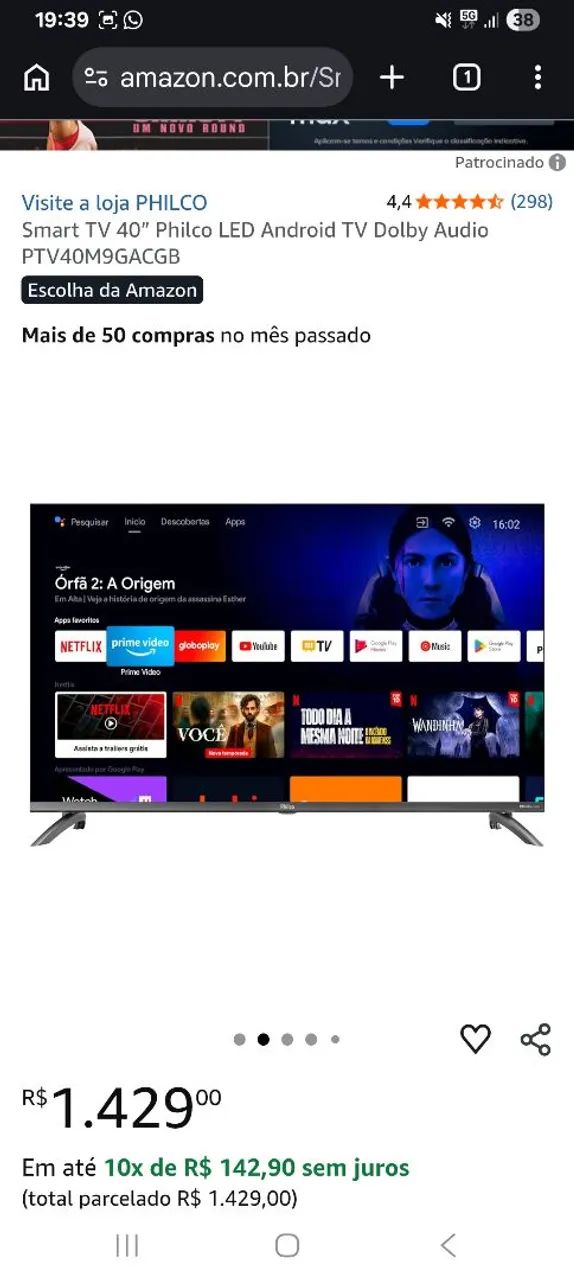 Smart TV LED 40" Philco Dolby Audio - Foto 5