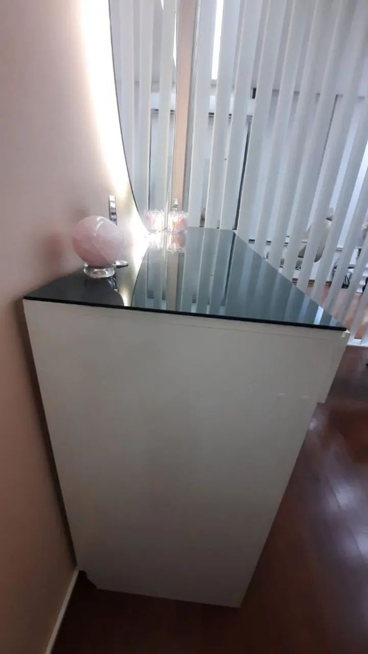 BANCADA grande com tampo de vidro 1,96m X 52cm - Foto 3