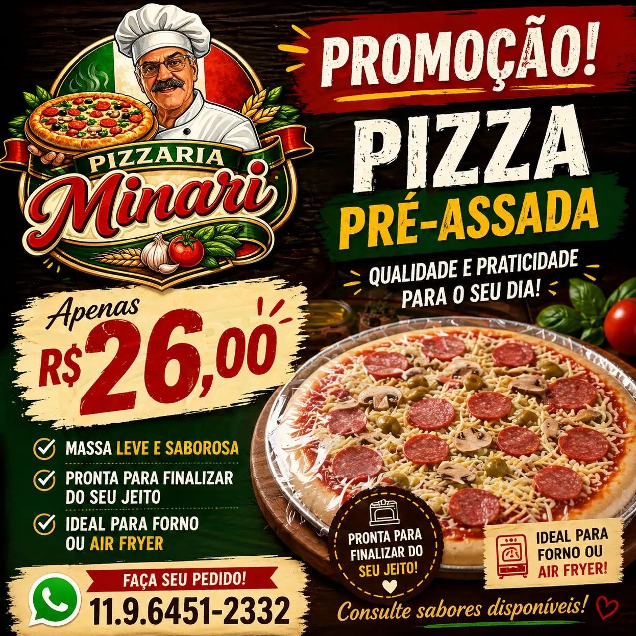 Pizza Pré Assadas 