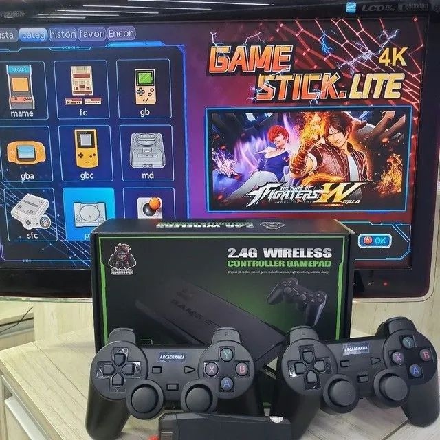 Game stick 4k video game portátil com mais de 20000 jogos e 2 Controles sem fio  - Foto 3