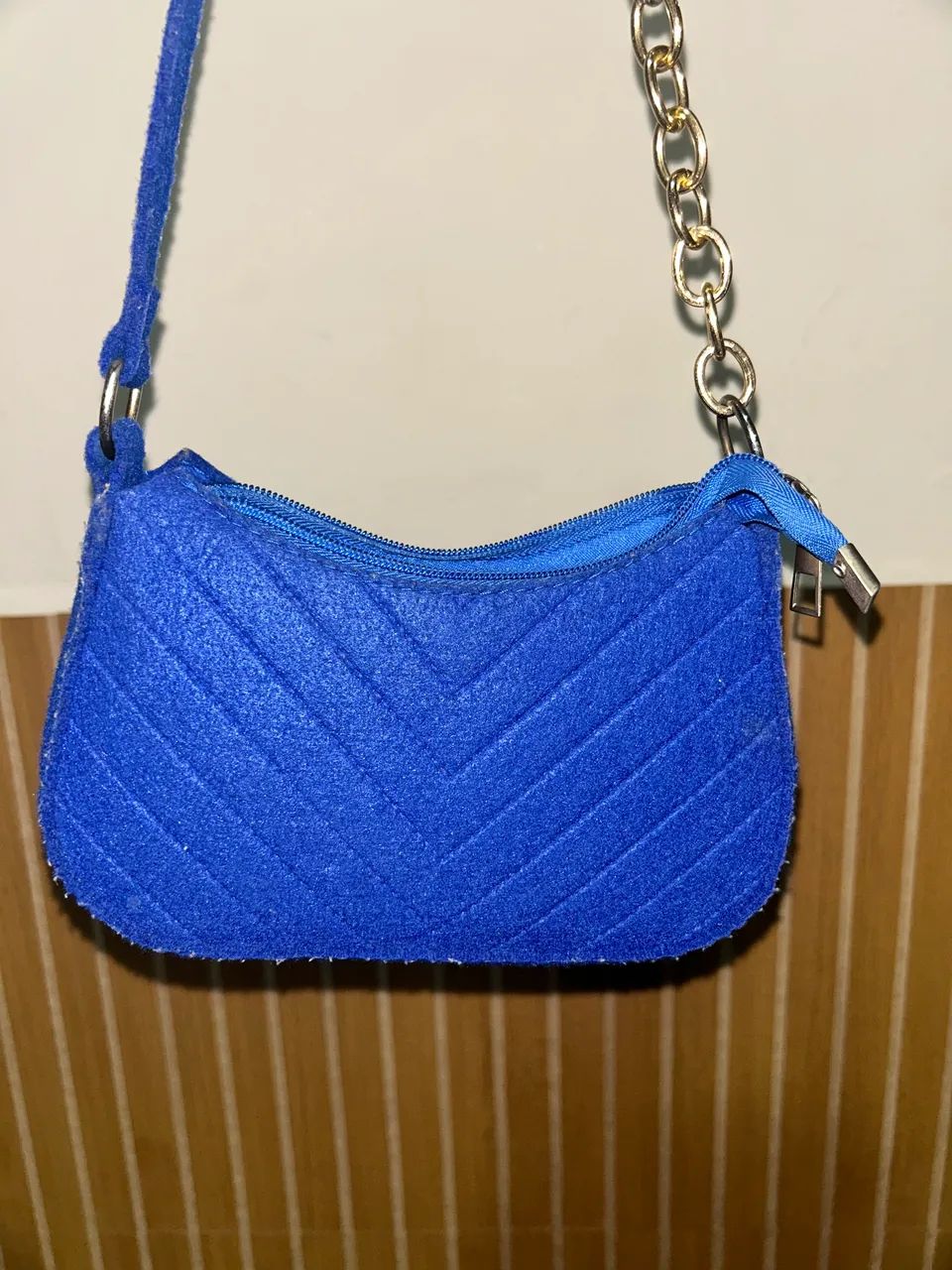 bolsa de veludo azul - Foto 3